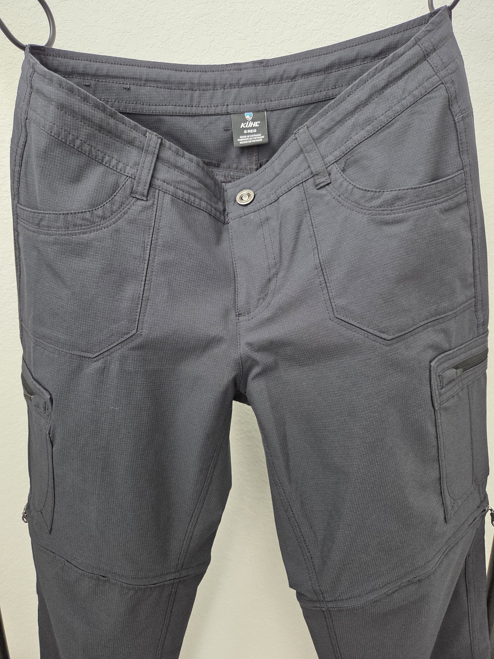 Kuhl Womens 8R Gray Cargo Zip-Off Utility Pants Shorts Hiking Outdoor Pockets - Picture 3 of 15